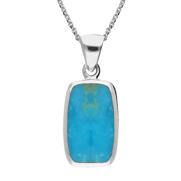 Sterling Silver Turquoise Dinky Barrel Necklace P453