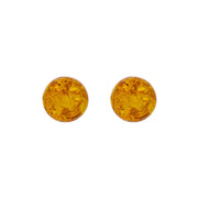 Sterling Silver Amber 10mm Ball Stud Earrings AMBALLSTUD