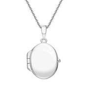 Sterling Silver Oval Keepsake Locket P3520c