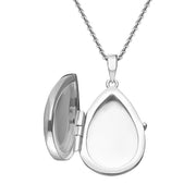 Sterling Silver Pear Pattern Edge Keepsake Locket P2609