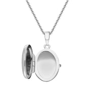 Sterling Silver Small Oval Keepsake Locket P3519