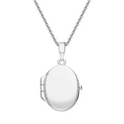 Sterling Silver Small Oval Keepsake Locket P3519