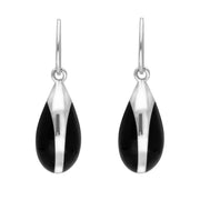 Sterling Silver Whitby Jet Pear Drop Two Piece Set P2714 E2016