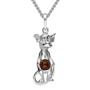 Sterling Silver Amber Small Mouse Necklace P3493