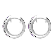 Sterling Silver Blue John Geometric Hoop Earrings E2023