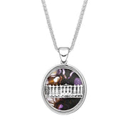 Sterling Silver Chatsworth House Blue John House Style Necklace P1916