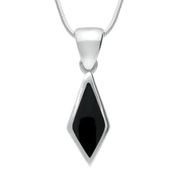 Sterling Silver Whitby Jet Dinky Diamond Two Piece Set