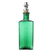 00141479 C W Sellors Sterling Silver Whitby Jet Skull and Top Hat Glass Bottle, GUNQ0000566