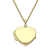 Yellow Gold Vermeil Heart Keepsake Locket P2645