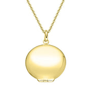 Yellow Gold Vermeil Round Keepsake Locket P2639