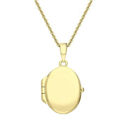 Yellow Gold Vermeil Small Oval Keepsake Locket P3519