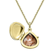 Yellow Gold Vermeil Tear Drop Keepsake Locket, P2636.