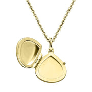 Yellow Gold Vermeil Tear Drop Keepsake Locket P2636