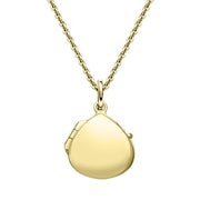 Yellow Gold Vermeil Tear Drop Keepsake Locket P2636