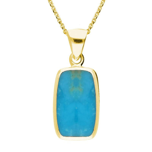 9ct Yellow Gold Whitby Jet Dinky Barrel Necklace P453