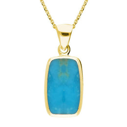 9ct Yellow Gold Whitby Jet Dinky Barrel Necklace P453