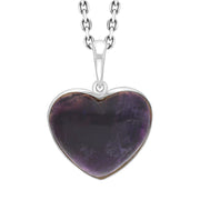 Sterling Silver Blue John Heart Necklace, PUNQ0007867