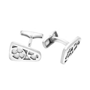 Sterling Silver Carrara Window Cufflinks, CL497