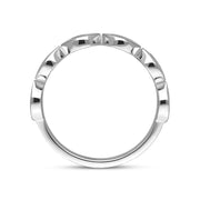 Sterling Silver Queen's Jubilee Hallmark Round Disc Ring D