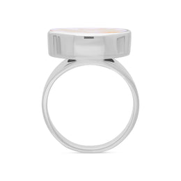 Sterling Silver Royal Crown Derby Arboretum White Round Ring, RUNQ0001194_3.