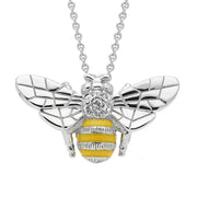 Sterling Silver Swarovski Crystal Enamel Bee Bee Three Piece Set, S228._3