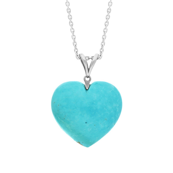 Sterling Silver Turquoise Extra Large Split Bail Necklace, P2271_XL
