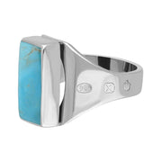 Sterling Silver Turquoise Jubilee Hallmark Collection Small Oblong Ring. R221_JFH._2